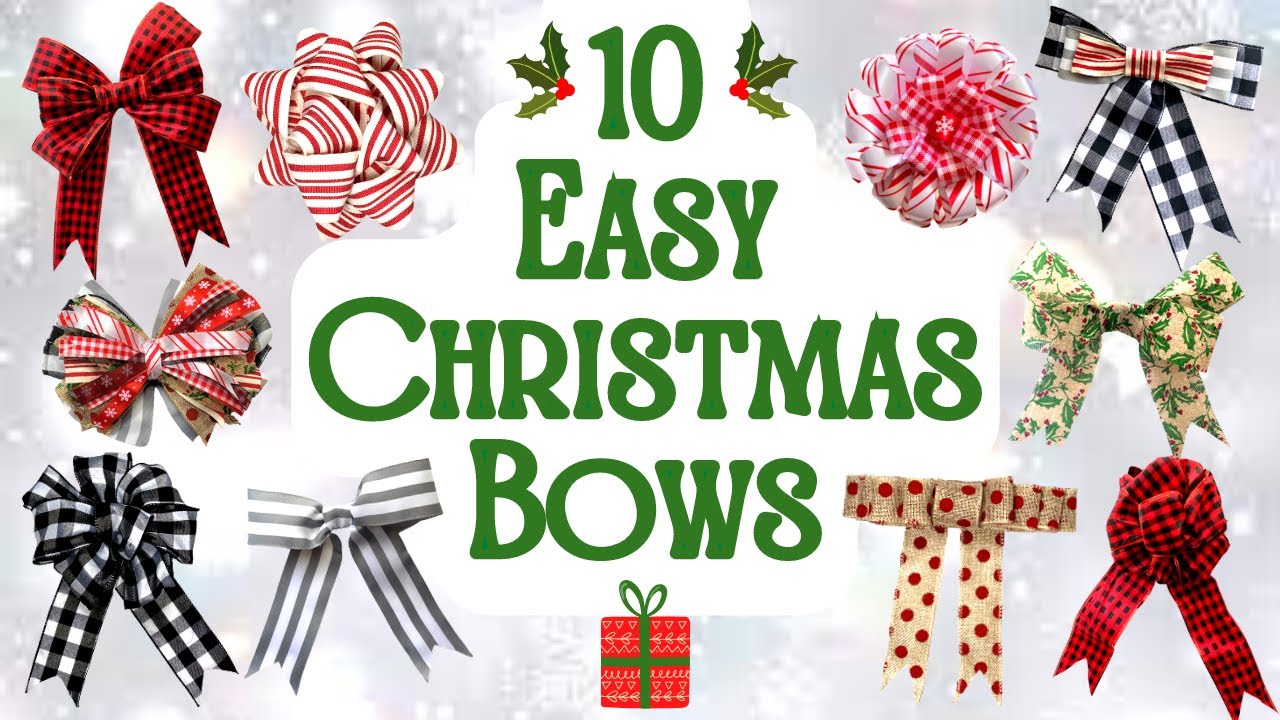 2 EASY BOWS FOR GIFTS OR PRESENTS/ WRAPPING PAPER BOWS 